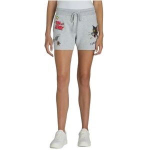 TOM‎ AND JERRY Grey Tom And Jerry Forever Friends Graphic Shorts Womens Large